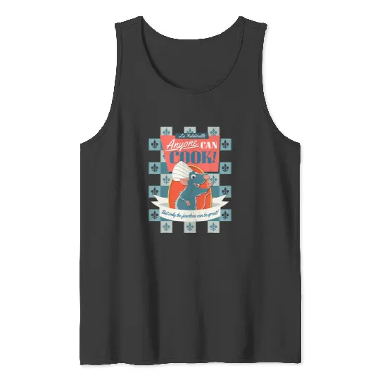 Disney Pixar Ratatouille Remy Anyone Can Cook Poster Tank Tops