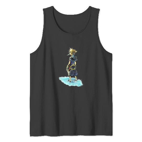 Disney Kingdom Hearts Sora Sea Salt Ice Cream Sketch Tank Tops