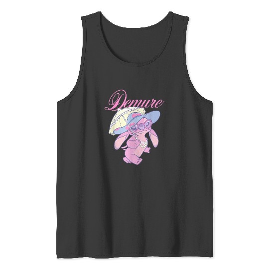 Disneyss Lilo Stitch Cute Fancy Angel Demure Big Chest Logo Tank Tops