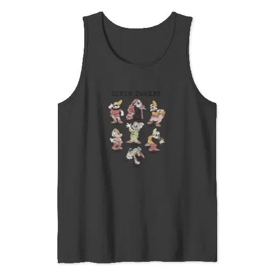 Disneyss Snow White Seven Dwarfs Portraits Tank Tops