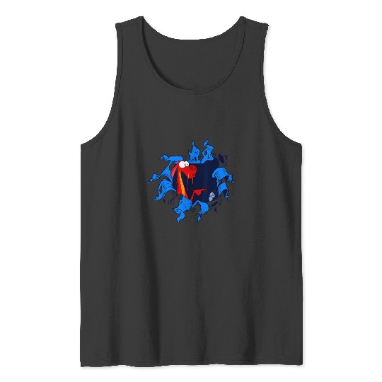 Disney Mulan Mushu Cri-Kee Takes The Blame Ripped Tank Tops