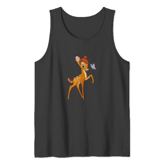 Disney Bambi Young Bambi Classic Cute Happy Pose Logo Tank Tops