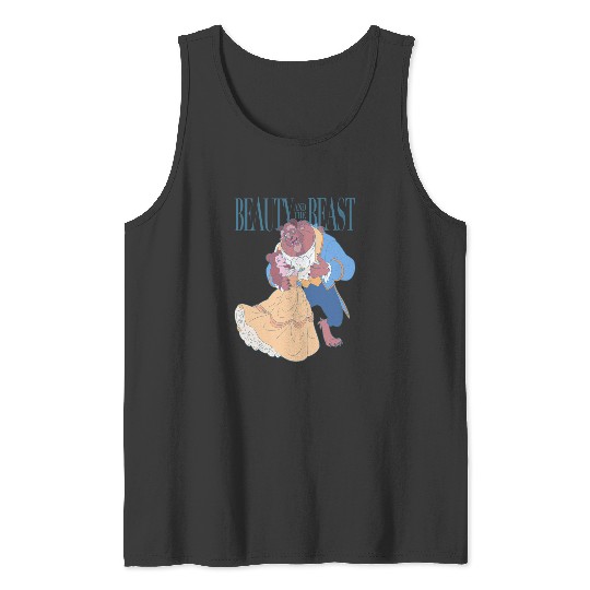 Disney Beauty And The Beast Belle And Beast Classic Portrait Tank Tops