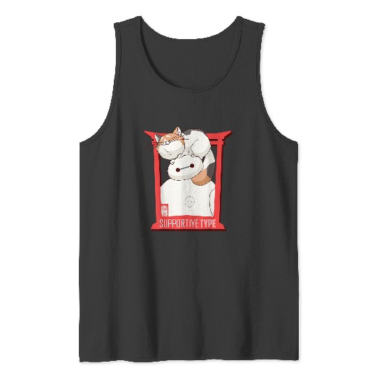Disneys Big Hero 6 Tv Series Baymax And Cat Tank Tops