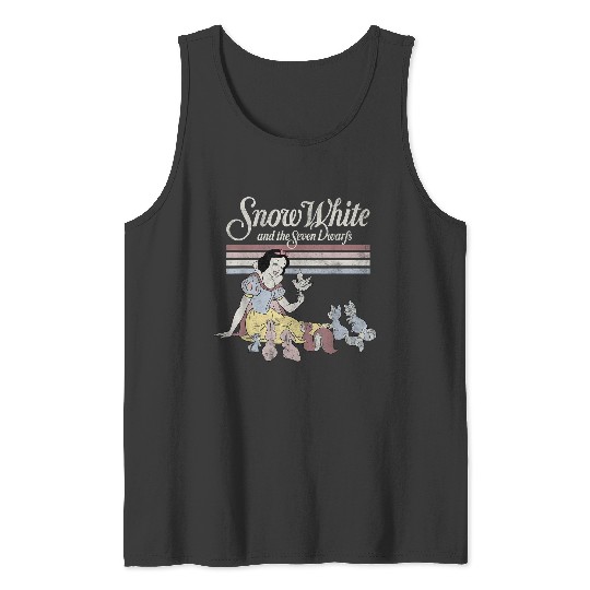 Disneyss Snow White Critters Vintages Stripe Graphic Tank Tops
