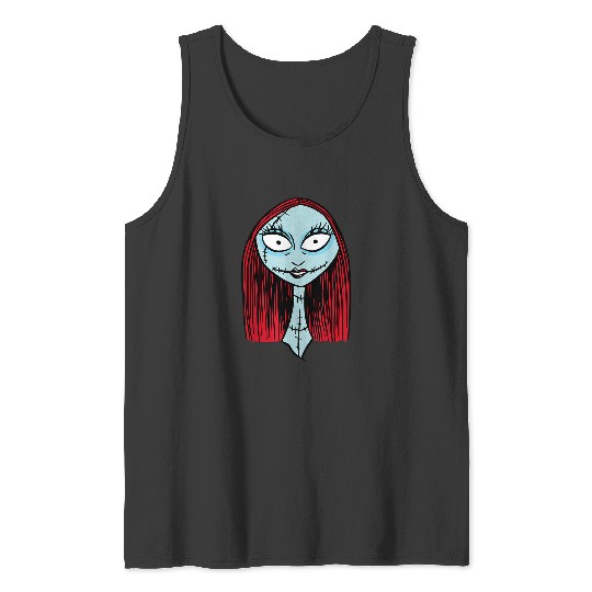 Disneyss The Nightmare Before Christmas Sally Big Faces Tank Tops