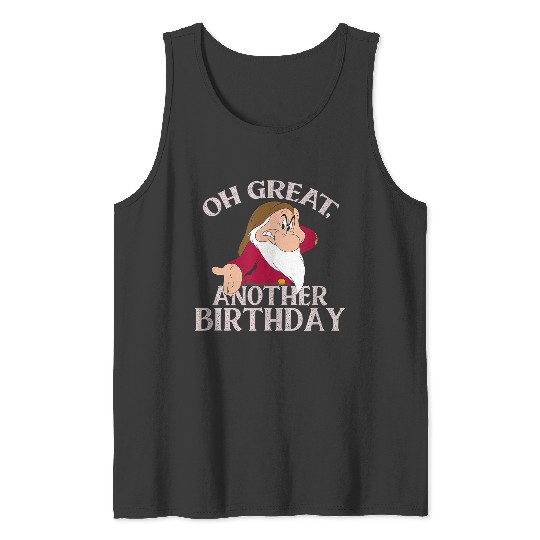 Disneyss Snow White Grumpy Oh Great Another Birthday Pose Tank Tops
