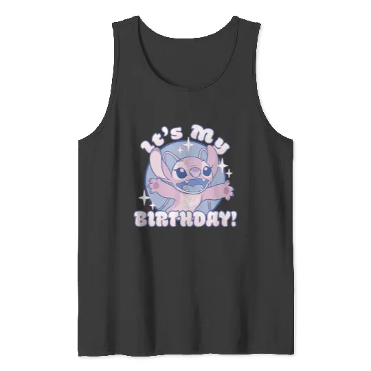 Disneys Lilo Stitch Angel It's My Birthday Sparkle Tank Tops