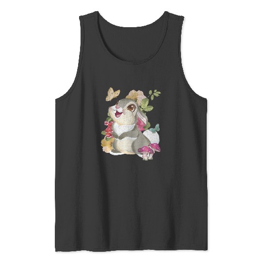 Disney Bambi Thumper Vintagess Floral Portrait Premium Tank Tops