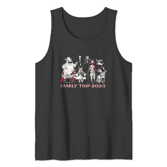Disneyss The Nightmare Before Christmas B W R Family Trip 2025 Tank Tops