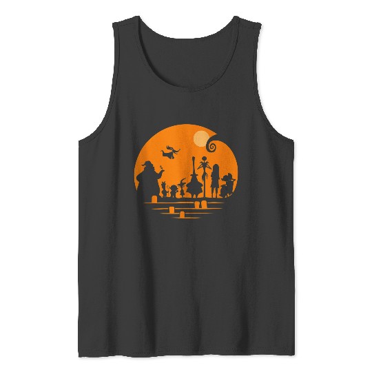 Disneyss The Nightmare Before Christmas Halloween Silhouette Tank Tops