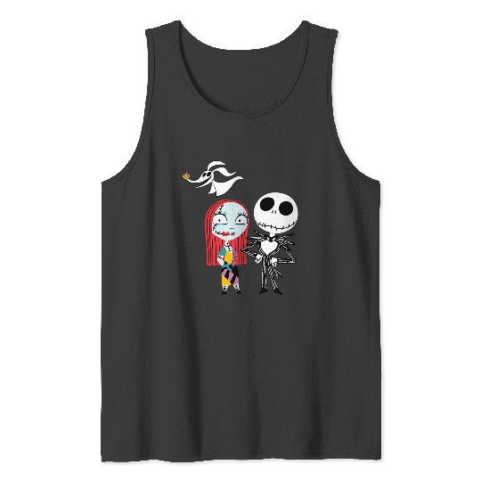 Disneyss Nightmare Before Christmas Dark Jack Sally Tank Tops