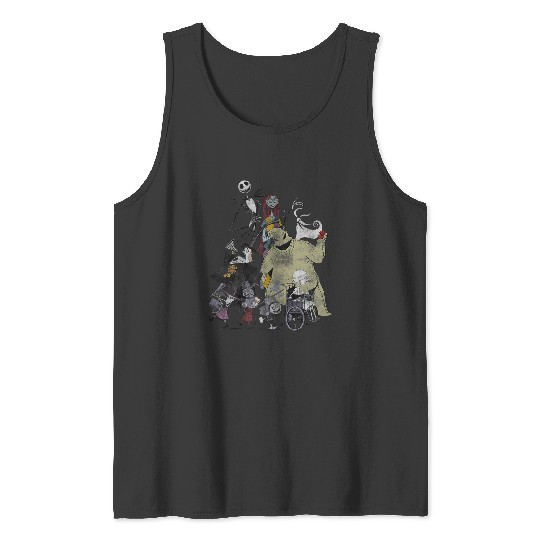 Disneyss Nightmare Before Christmas Group Portrait Tank Tops