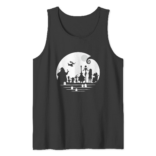 Disneyss The Nightmare Before Christmas Character Silhouette Tank Tops