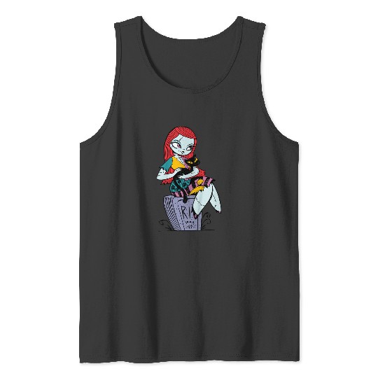 Disneyss The Nightmare Before Christmas Sally And Cat Tank Tops