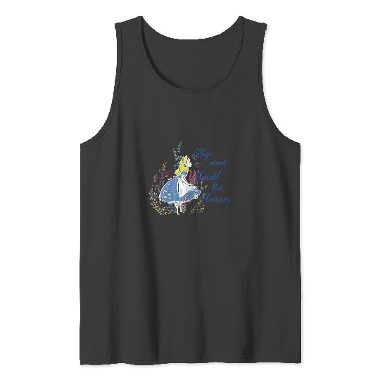 Disneys alice in wonderland stop and smell flowers Tank Tops