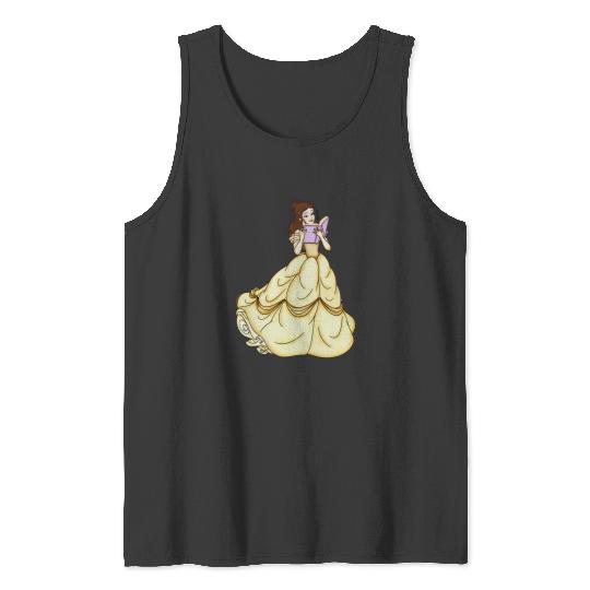 Disney Beauty And The Beast Belle Reading Tank Tops