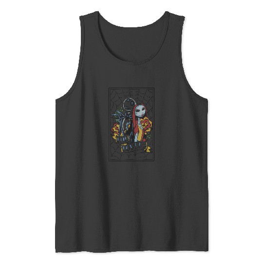 Disneyss The Nightmare Before Christmas Jack Sally Tattoo Tank Tops