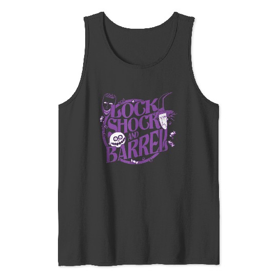 Disneyss The Nightmare Before Christmas Lock Shock Barrel Tank Tops