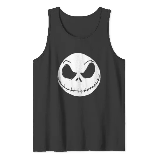 Disneyss The Nightmare Before Christmas Jack Skellington Faces Tank Tops
