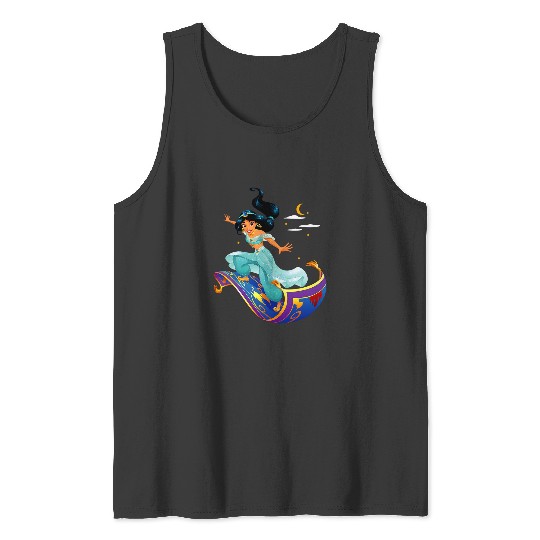 Disneys Aladdin Princess Jasmine Magic Carpet Pose Tank Tops
