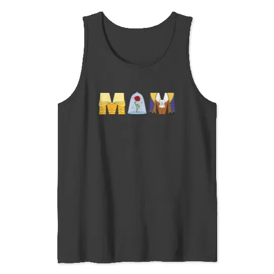Disneyss Beauty And The Beast Belle Mothers Day Birthday Mom Tank Tops