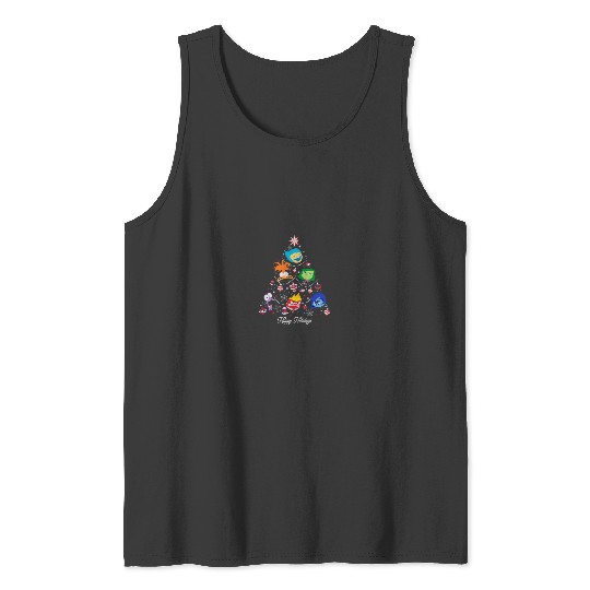 Disneyss And Pixarss Inside Out 2 Emotions Christmas Tree Tank Tops