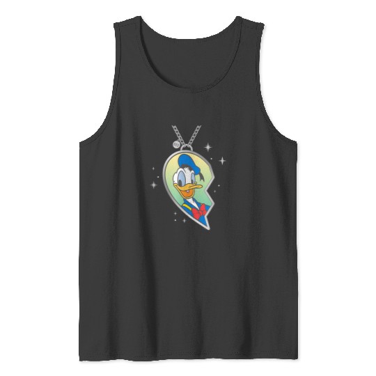 Disneyss Bff Best Friends Matching Heart Necklace Donald Duck Tank Tops