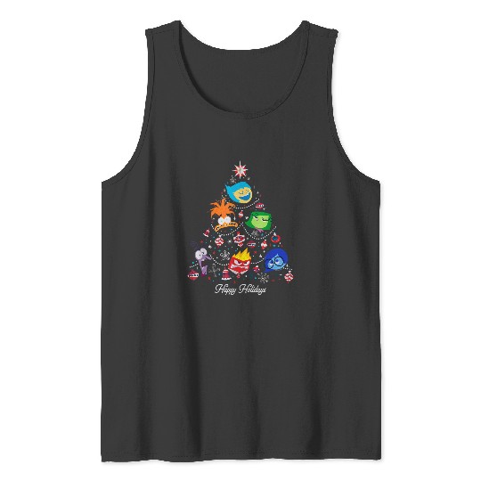 Disneyss And Pixarss Inside Out 2 Emotions Christmas Tree Tank Tops