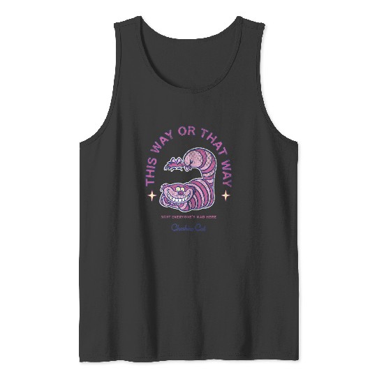 Disneyss Alice In Wonderland Cheshire Cat Way Big Chest Logo Tank Tops