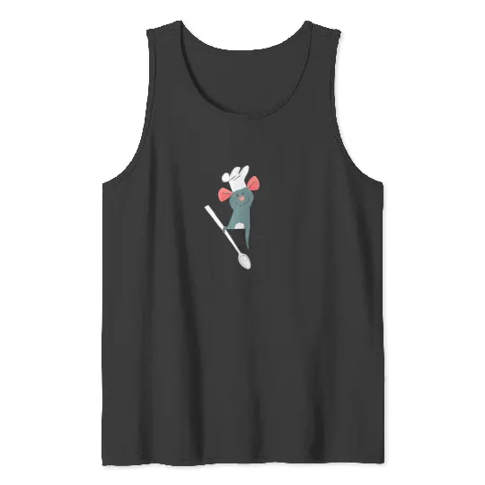 Disney Pixar Ratatouille Remy Small Pocket Chef Tank Tops