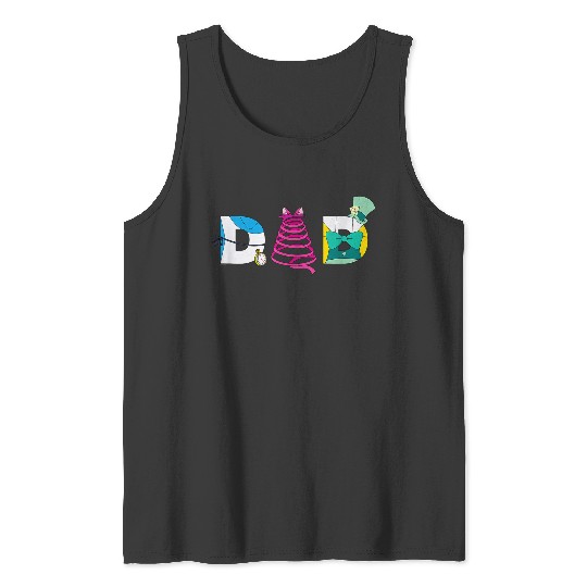 Disneyss Alice In Wonderland Fathers Day Birthday Best Dad Tank Tops