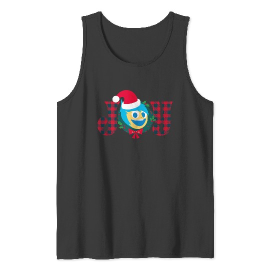 Disneyss And Pixarss Inside Out 2 Christmas Holiday Santa Joy Tank Tops