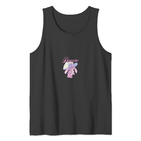 Disneyss Lilo Stitch Cute Fancy Angel Demure Big Chest Logo Tank Tops