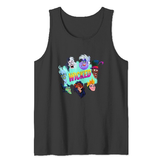 Disneyss Villains Wicked Iconic Characters Group shots Logo Tank Tops