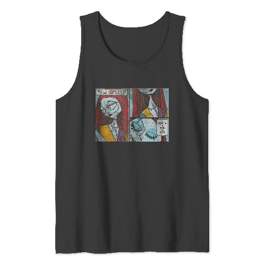 Disneyss The Nightmare Before Christmas Sally Comic Big Panels Tank Tops