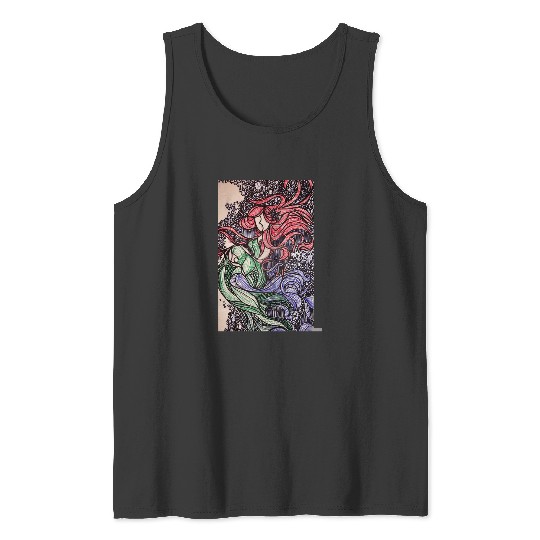 Little Mermaid  : Disney princess tattoo Shirt,  Princess tattoo vintage t shirt, Disney princess tattoo Gift Fan S-5XL Tank Tops