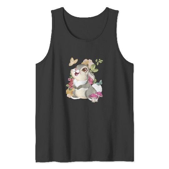 Disney Bambi Thumper Vintage Floral Portrait Tank Tops