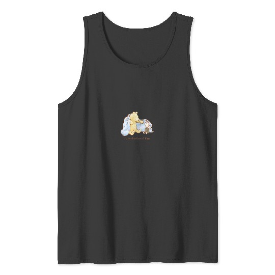 Disneyss Winnie The Pooh A Perfect Sort Of Time Sketch Logo Tank Tops