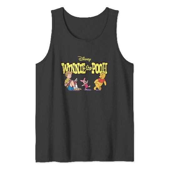 Disneyss Winnie The Pooh Piglet Christopher Robin With Logo Tank Tops