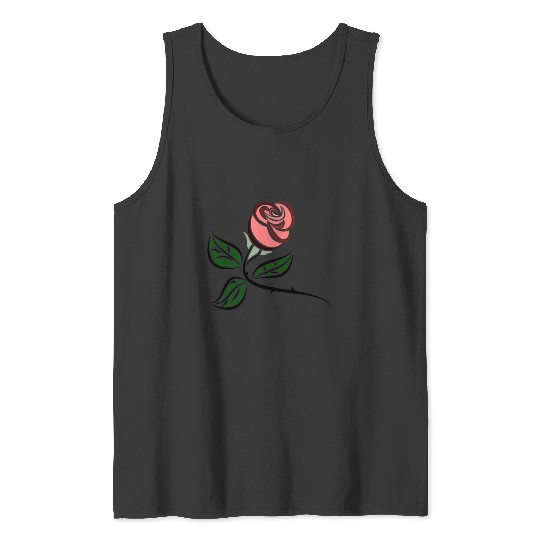 Stylized Rose Flower  : Disney princess tattoo Shirt,  Princess tattoo vintage t shirt, Disney princess tattoo Gift Fan S-5XL Tank Tops