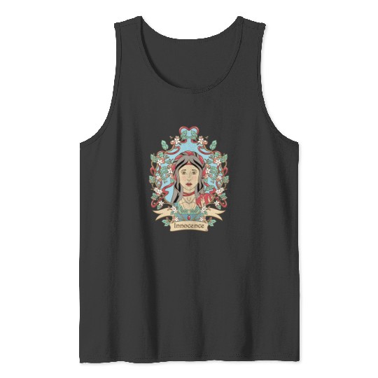 Snow White  5: Disney princess tattoo Shirt,  Princess tattoo vintage t shirt, Disney princess tattoo Gift Fan S-5XL Tank Tops