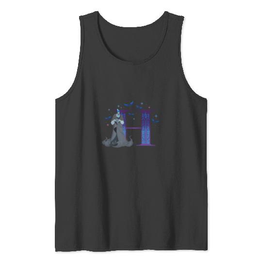 Disney Villains Alphabet Monogram Letter H For Hades Tank Tops
