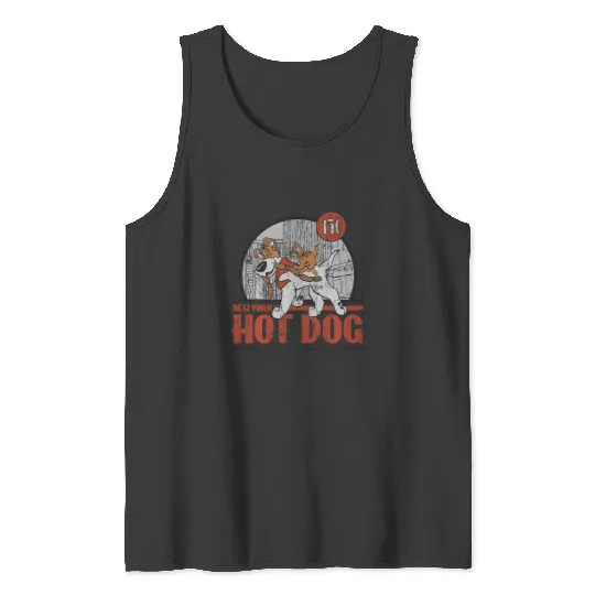 Disney Oliver Company New York Hot Dog Poster Tank Tops
