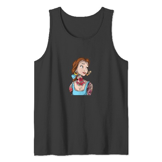 Bella Princess  : Disney princess tattoo Shirt,  Princess tattoo vintage t shirt, Disney princess tattoo Gift Fan S-5XL Tank Tops