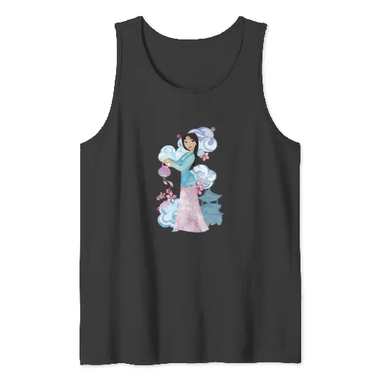 Disney Mulan Watercolor Portrait Tank Tops