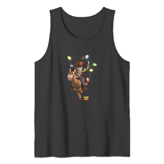 Disney Pixar Toy Story Woody Bullseye X-Mas Light Tank Tops