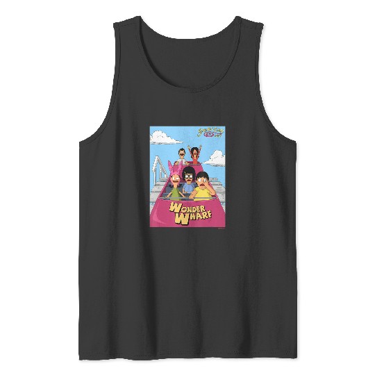 The BobS Burgers Movie Wonder Wharf Roller Coaster [logo] Tank Tops