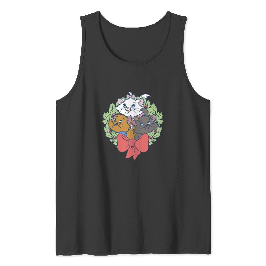 Disney Christmas The Aristocats Wreath Tank Tops