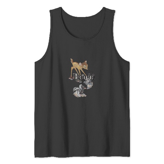 Disney Bambi Classic Group Shot Title Logo Tank Tops